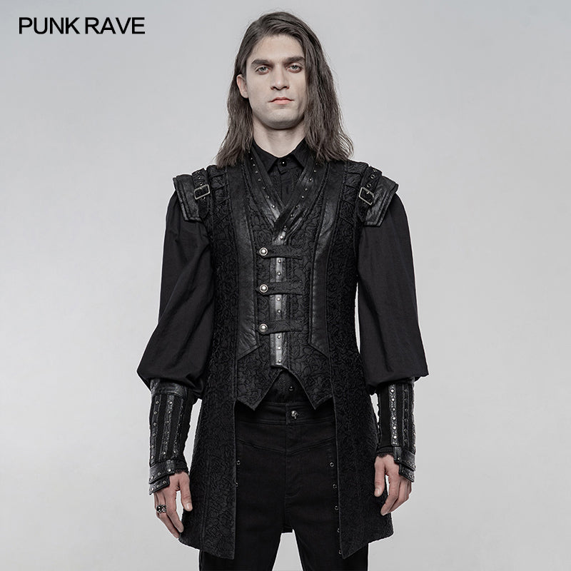 WY-1255MJM Punk Hanfu Medium-length waistcoat?-??Punk Rave Clothing