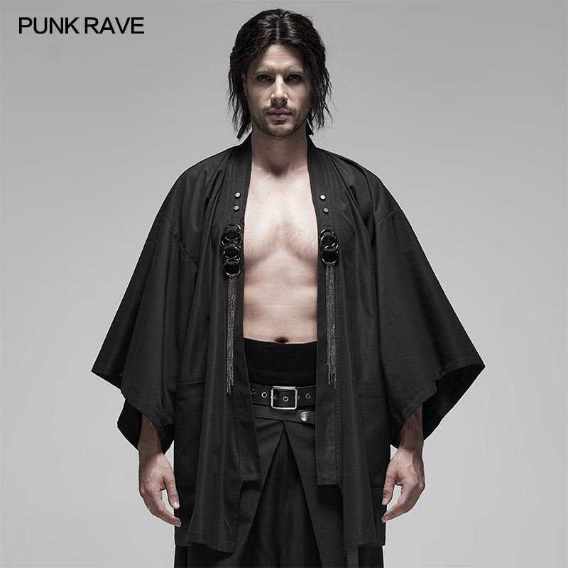 WY-1153 Punk metal warrior japanese coat?-??Punk Rave Clothing
