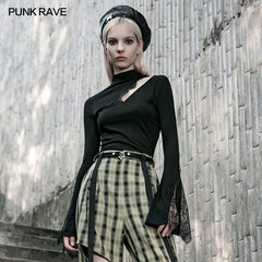 OPT-460TCF Hollow-out tight T-shirt?-??Punk Rave Clothing