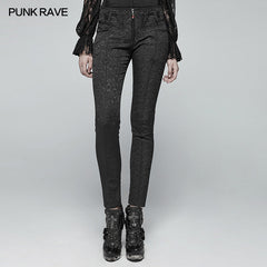 WK-351 Gothic Jacquard Trousers?-??Punk Rave Clothing