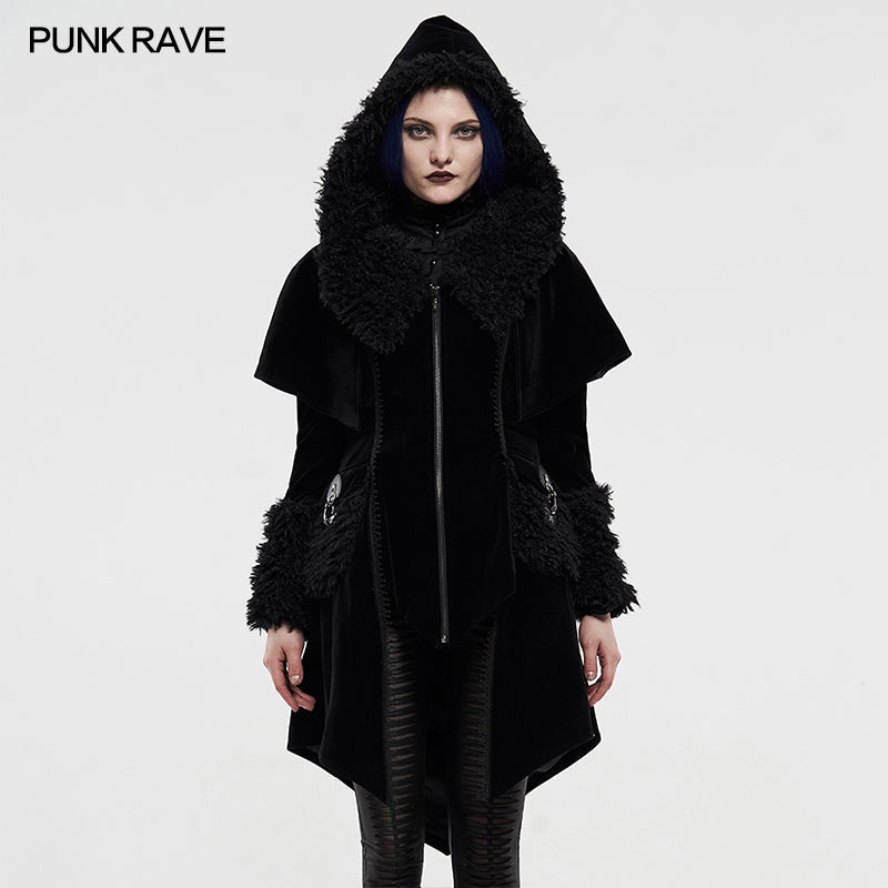 WY-1221ECF Gothic fake two cloaks?-??Punk Rave Clothing