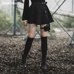 OPQ-665BQF One piece academic style pleated skirt with bag?-??Punk Rave Clothing