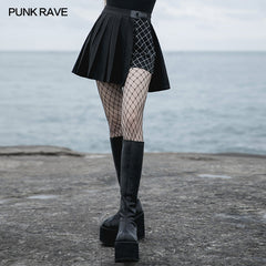 OPQ-844BQF Wednesday eries playful PUNK pleated half skirt?-??Punk Rave Clothing