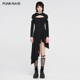 WQ-455LQF Punk knitted asymmetrical dresses?-??Punk Rave Clothing
