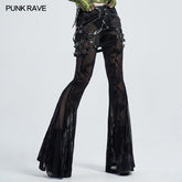 WQ-504BQF Punk coat of paint hollow skirt?-??Punk Rave Clothing