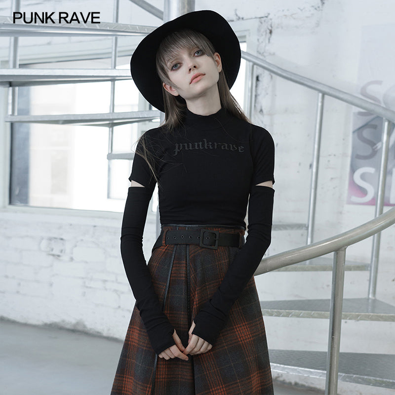 OPT-535TCF LOGO printing functional fitted T-shirt?-??Punk Rave Clothing