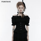 WY-838SYF Mystic Gothic Embossed Shirt with Intricate Baroque Design?-??Punk Rave Clothing