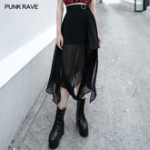 OPQ-745BQF Sexy chiffon mid-length skirt?-??Punk Rave Clothing
