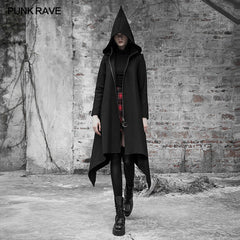 OPY-353ECF Dark Loose Irregular Woolen Coat?-??Punk Rave Clothing
