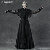 WY-1282XCF Goth lace Sun protection shirt?-??Punk Rave Clothing