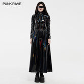 WY-1213LCF Cyber rococo laser long coat?-??Punk Rave Clothing