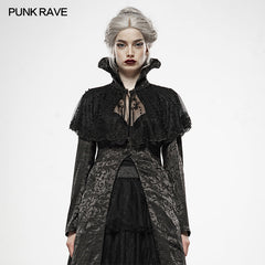 WY-1164 Noble Queen Pearl Mesh Little Cloak?-??Punk Rave Clothing