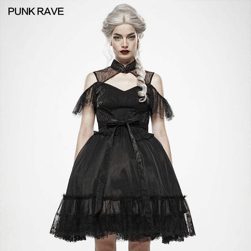WLQ-094 black Fairy Tale Doll Dress?-??Punk Rave Clothing