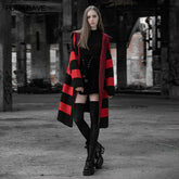 OPM-116KMF Wizards hat, long striped sweater jacket?-??Punk Rave Clothing