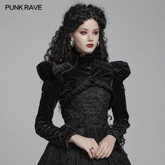 WY-1077 Lolita Standing Collar Bubble Sleeve Short Jacket?-??Punk Rave Clothing