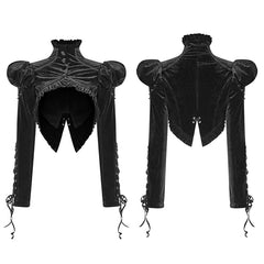 WY-1077 Lolita Standing Collar Bubble Sleeve Short Jacket?-??Punk Rave Clothing