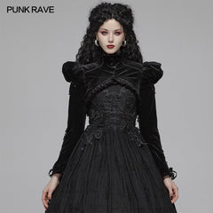 WY-1077 Lolita Standing Collar Bubble Sleeve Short Jacket?-??Punk Rave Clothing