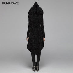 WY-1054 Gothic Pattern Medium Long Coat With Pointed Hat For Women?-??Punk Rave Clothing