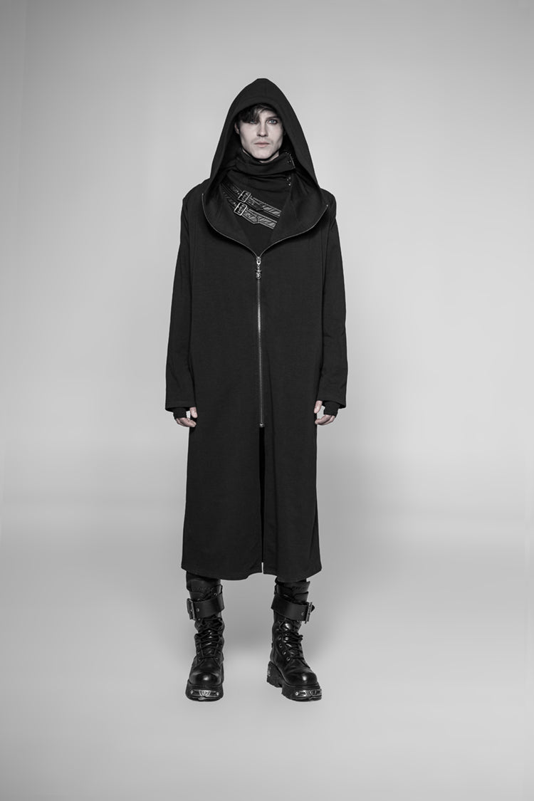 WY-932 Gothic Dark Assassin Series Keel Long Hooded Coat For Men?-??Punk Rave Clothing