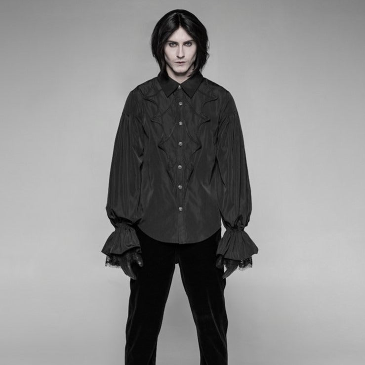 OK-336 Dracula Gothic Dark Straight Pants Velvet Trousers?-??Punk Rave Clothing