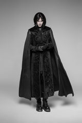 WY-934 Dracula Gorgeous Gothic Cape Cloak Embossed Velvet Long Coat?-??Punk Rave Clothing