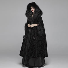 WY-1038 Gothic Winter Gorgeous Hooded Cloak For Women?-??Punk Rave Clothing
