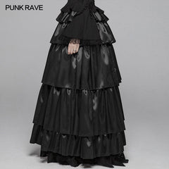 WQ-428 Gothic Multi Layered Dress With Elastic Band?-??Punk Rave Clothing