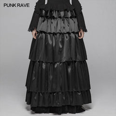 WQ-428 Gothic Multi Layered Dress With Elastic Band?-??Punk Rave Clothing