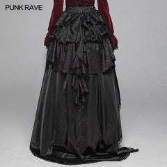 WQ-407 Gothic Women Palace Floor-length Split Skirt?-??Punk Rave Clothing