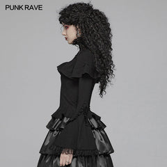 WLT-013 Lolita Lace Turtleneck Long Sleeve T-shirt?-??Punk Rave Clothing