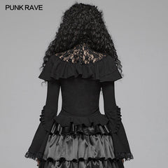 WLT-013 Lolita Lace Turtleneck Long Sleeve T-shirt?-??Punk Rave Clothing