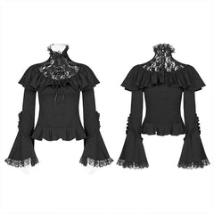 WLT-013 Lolita Lace Turtleneck Long Sleeve T-shirt?-??Punk Rave Clothing