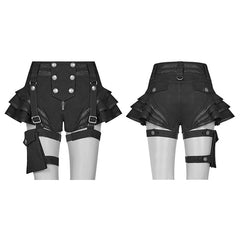 WK-373 Steampunk Short Jean lolita Pant With Adjustable Removable Belt?-??Punk Rave Clothing