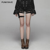 WK-373 Steampunk Short Jean lolita Pant With Adjustable Removable Belt?-??Punk Rave Clothing