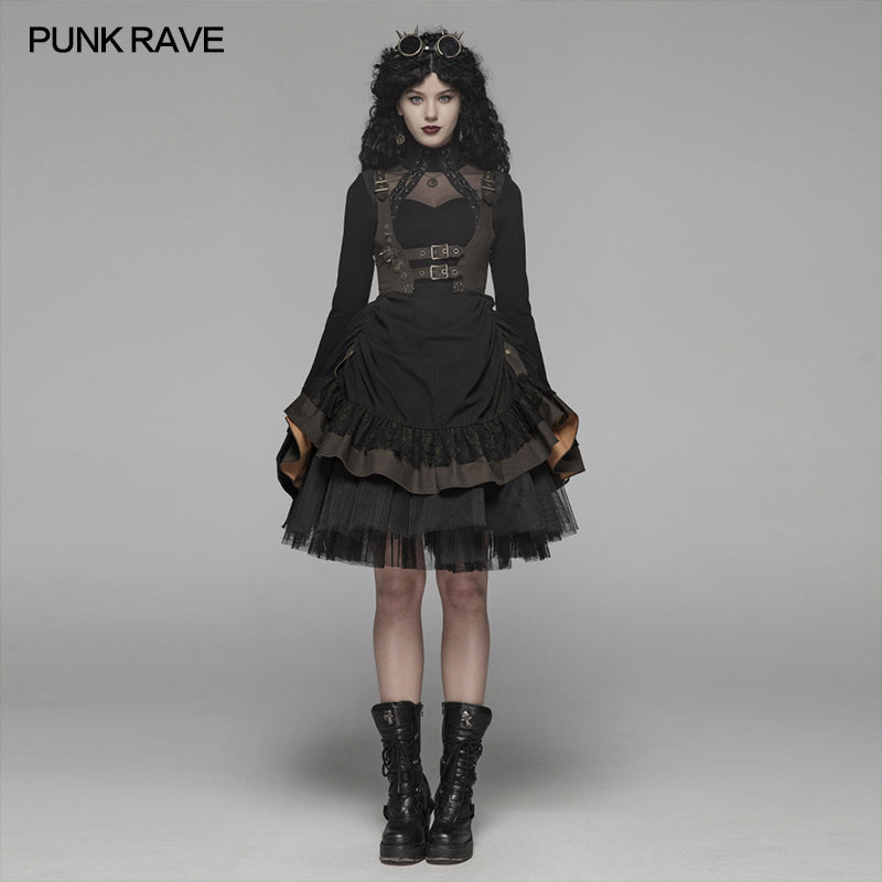 WQ-424 Steam Punk Lolita Dress With Lace-up Back?-??Punk Rave Clothing