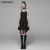 WQ-411 Dark Punk Halter Neck Short Dress?-??Punk Rave Clothing
