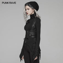 WS-305 Punk Accessories Leather PU Vest?-??Punk Rave Clothing