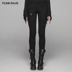 WK-345 Cyber Skinny Trousers For Women?-??Punk Rave Clothing