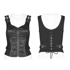 WY-1037 Steampunk Jacquard Waistcoat?-??Punk Rave Clothing