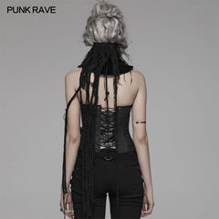 WS-308 Gothic Tattered Scarf?-??Punk Rave Clothing