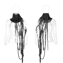 WS-308 Gothic Tattered Scarf?-??Punk Rave Clothing