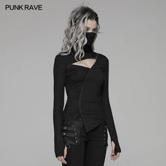 WT-570 Punk Dark Turtleneck T-shirt?-??Punk Rave Clothing