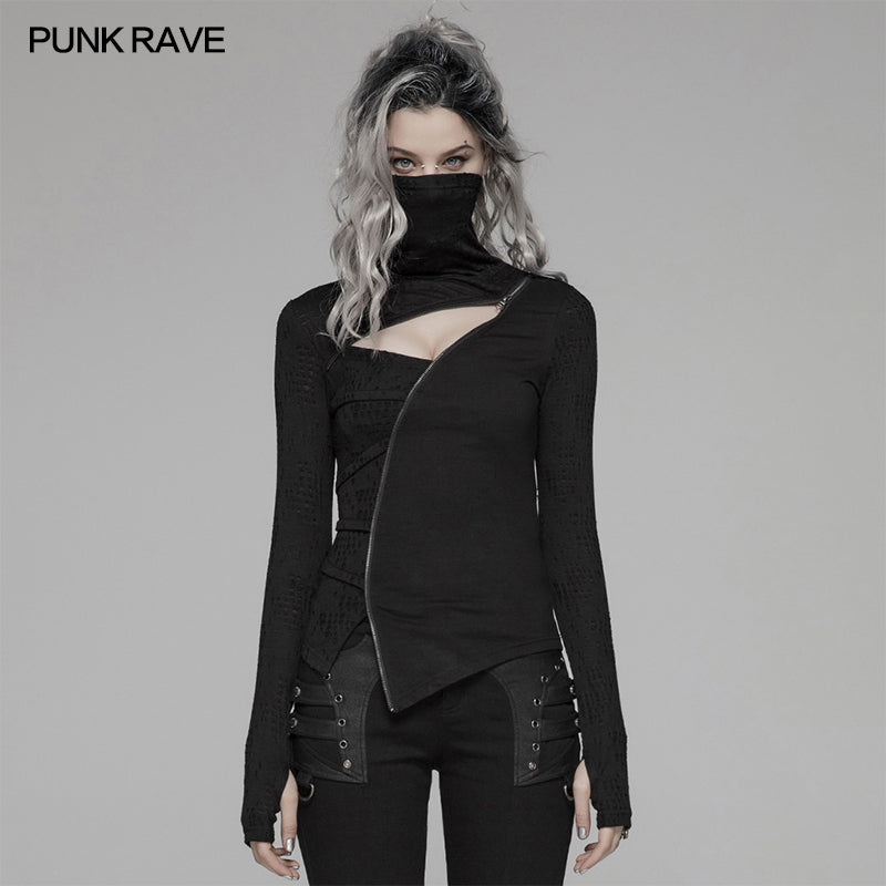WT-570 Punk Dark Turtleneck T-shirt?-??Punk Rave Clothing