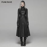WY-1065 Dark Punk Slit Long Coat With Metal Double-head Zipper?-??Punk Rave Clothing