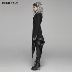 WY-1068 Dark Punk Long Sleeve Asymmetric Kimono?-??Punk Rave Clothing
