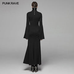 WQ-409 Dark Punk High Collar Cross Decoration Long Dress With A Mask?-??Punk Rave Clothing