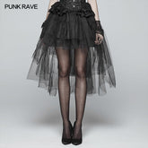 WLQ-090 Gothic Basic Bustle High-low Tulle Skirt?-??Punk Rave Clothing