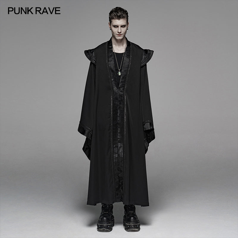 WY-1098 Men Auntumn&Winter Loose Long Gown Jacket?-??Punk Rave Clothing