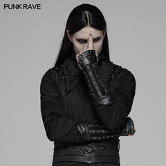 WS-314 Chinese Style Texture Leather Plate Gloves?-??Punk Rave Clothing