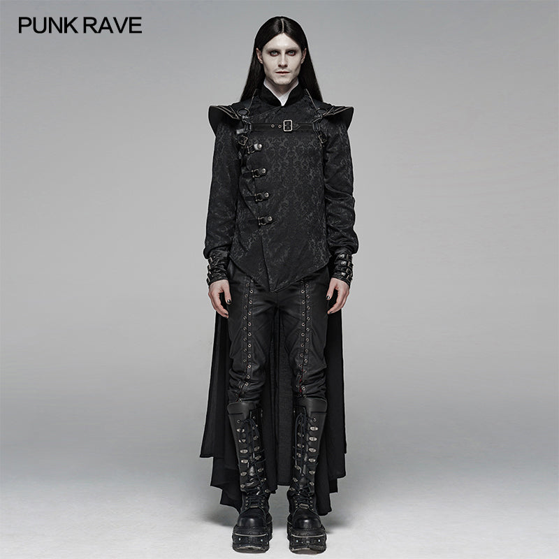 WY-1106 Punk Warrior Cloak Armor Long Coat?-??Punk Rave Clothing